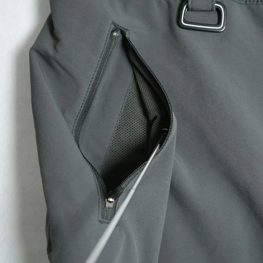 The North Face Mens S Gray‎ Technical Hiking Shorts Built-in Belt Carabiner Long